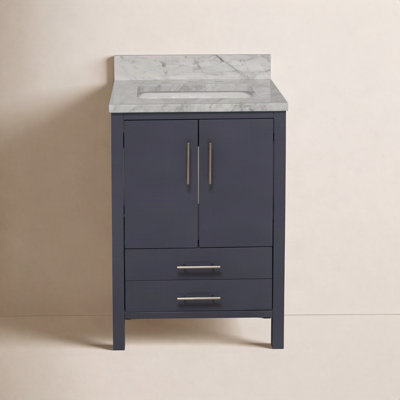 Kiara 24" Carrara Marble Single Bathroom Vanity
