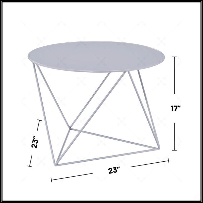 Table de bout en métal