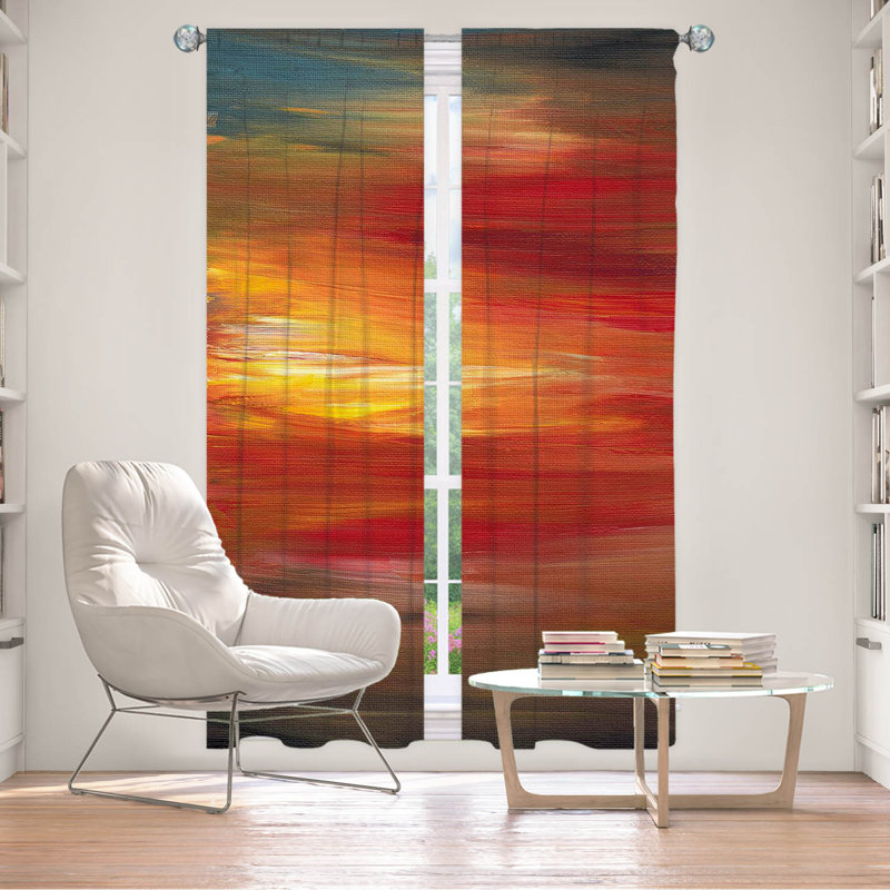 Jemine Room Darkening Curtain Pair, 20" W x 52" L