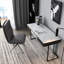 Bureau rectangulaire noir fabriqué avec 1 tiroir-108341553