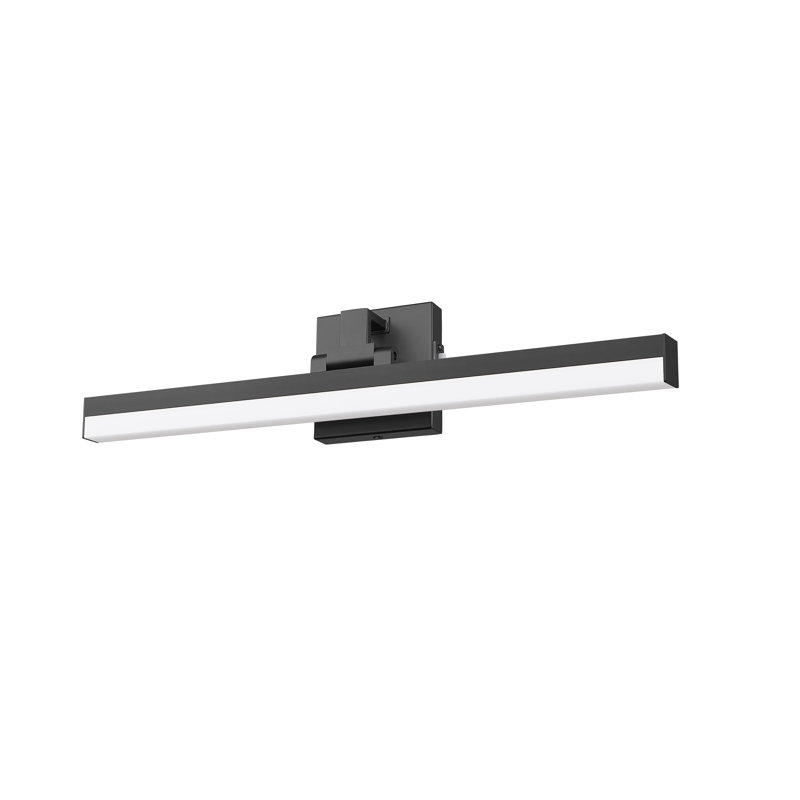 Meuble-lavabo 1 lumière Briden en chrome, Noir mat