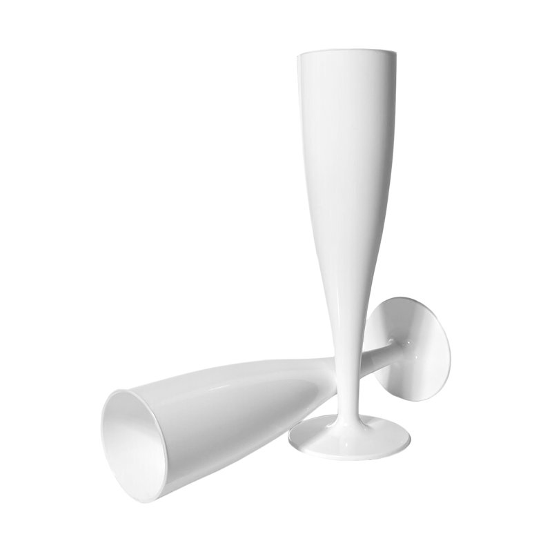 175ml Polystyrene With A Biodegradable Additive Flute, 10, White