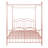 Queen Size  Canopy Bed Frame, Pink-522035148