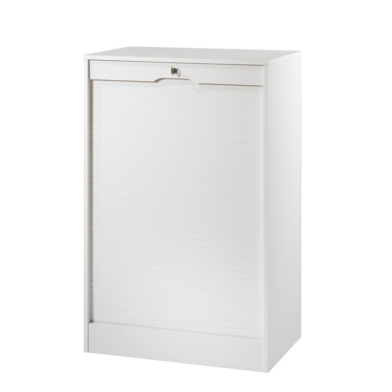 Cauley 1 -Door 12 -Shelf, White