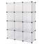 Bibliothèque combinant rangement pour la maison ou le bureau, structure métallique et blanc pur.