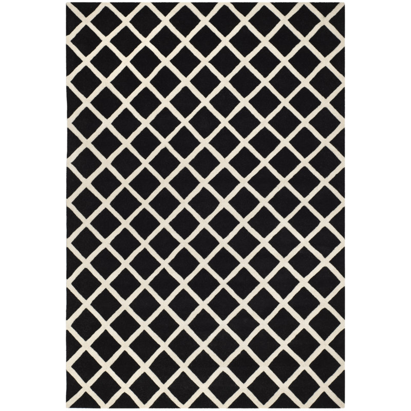 Teresita Hand Tufted Wool Geometric Rug, Rectangle 6' x 9'