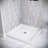 Streamline 36 in. x 36 in. Corner Acrylic Shower Base in Matte White with Center Drain, Drain Included-118934386