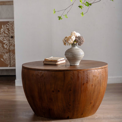 Table basse 31,50 "en forme de seau de style rétro avec rangement