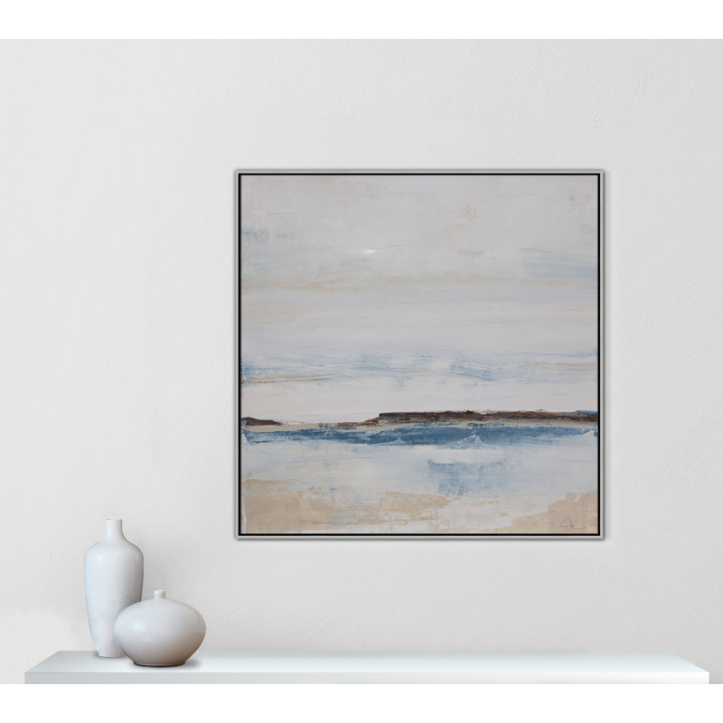 «Walk with Me» par Casa Fine Arts, H 46,5 po x l 46,5 po x P 2 po, Encadrement argenté
