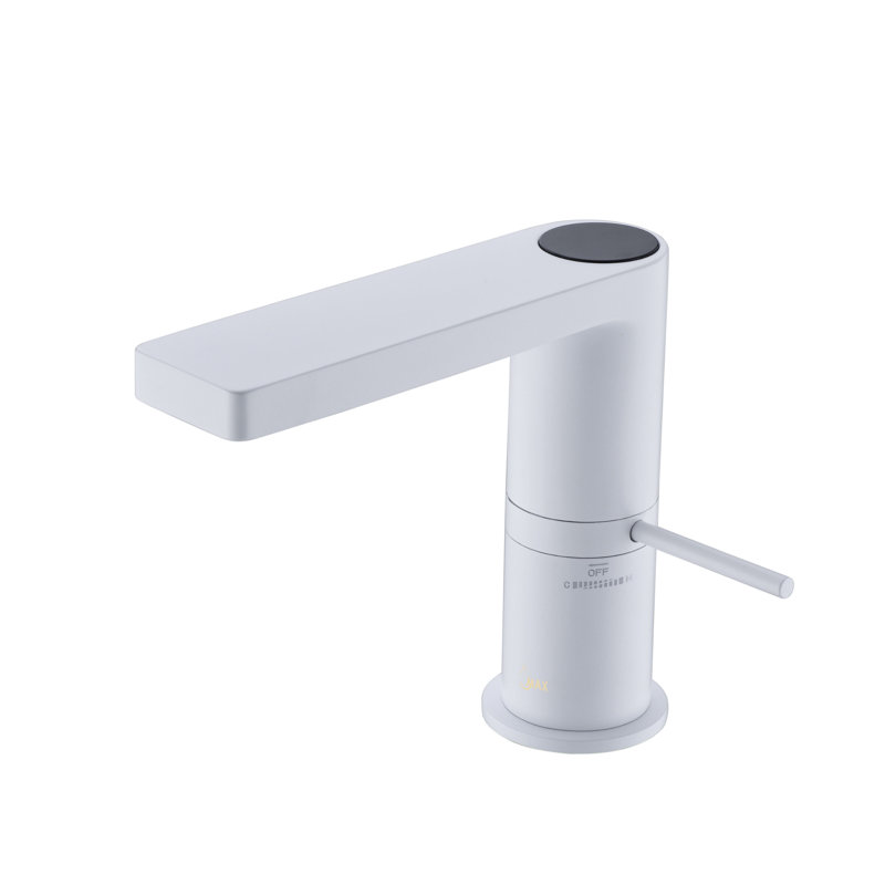 Robinet de salle de bain à un trou, Blanc