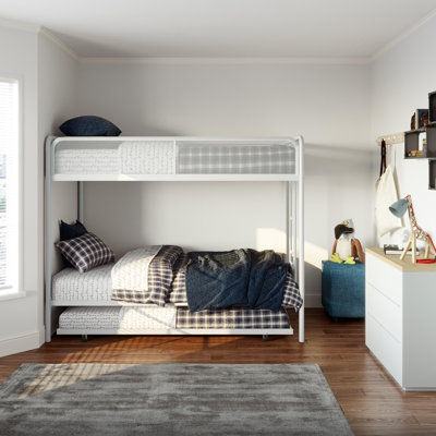Cheryll Twin Over Twin Standard Bunk Bed with Trundle by Harriet Bee