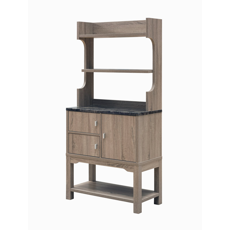 Dresler Manufactured Wood Baker's Rack, Dark Taupe