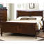 Grand lit en cerisier brun, design traditionnel pour une chambre à coucher confortable avec finition en placage de cerisier-942056798-942056799