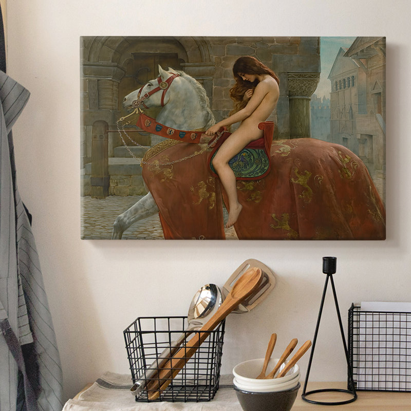 Lady Godiva-John Collier-Gallery, toile tendue-1898, 8 x 12