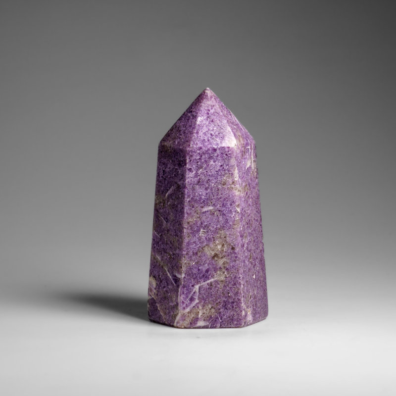 Véritable pointe de lépidolite polie de Madagascar (1 lb)