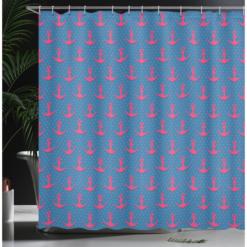 Shower Curtain with Hooks Included, 75"H x 69"W