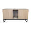 Maison de chat brun, 48,3 po x 21,42 po, 26,51 po, 76,4 lb, avec tapis à griffer, panneau de particules moderne et bois de maison