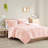 Full/Queen Comforter Mini - Blush Shaggy Reverse Warm & 2 Shams Includes