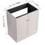 Meuble-lavabo autoportant kaki de 30 po - Porte à fermeture douce moderne avec unité fonctionnelle