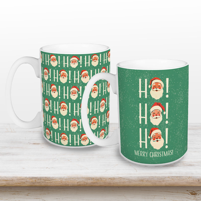 Ensemble de tasses rétro Santa Ho Ho Ho