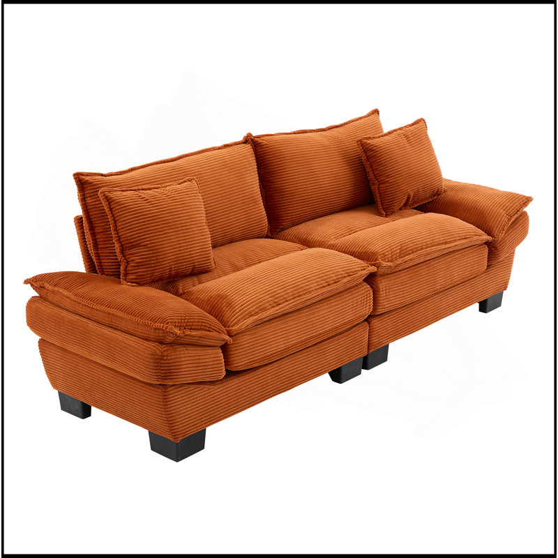 Canapé-lit Corduroy, Orange