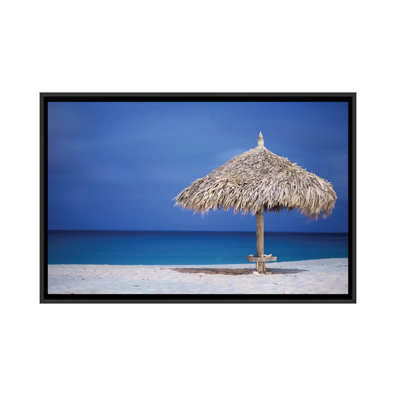 «Aruba» par Mark Paulda, impression sur toile, H 18 po x l 26 po x P 1,5 po, Toile avec cadre noir, Pas de tapis