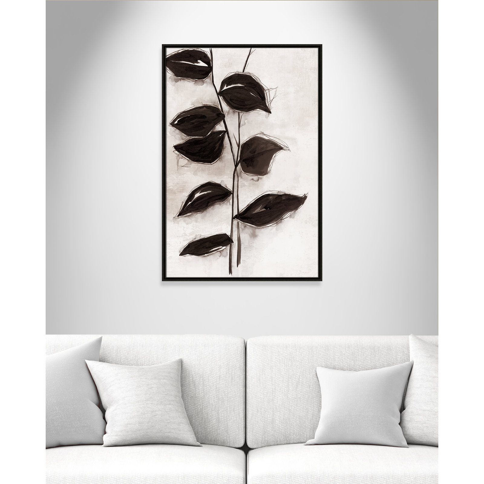 Leaves "Leaves I" Print, 37.5" H x 25.5" W x 2" D, Espresso Framed