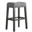Ensemble de 2 tabourets de bar rembourrés à dossier et à selle 29 po de hauteur, gris