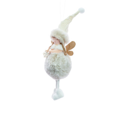 10'' Handmade Fabric People Shatterproof Hanging Figurine Ornament