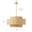 Anorah 4-E26 Light Bulbs 25.59 inch Oversize Farmhouse Boho Paper Shade Dimmable Vintage Pendant Light Fixture
