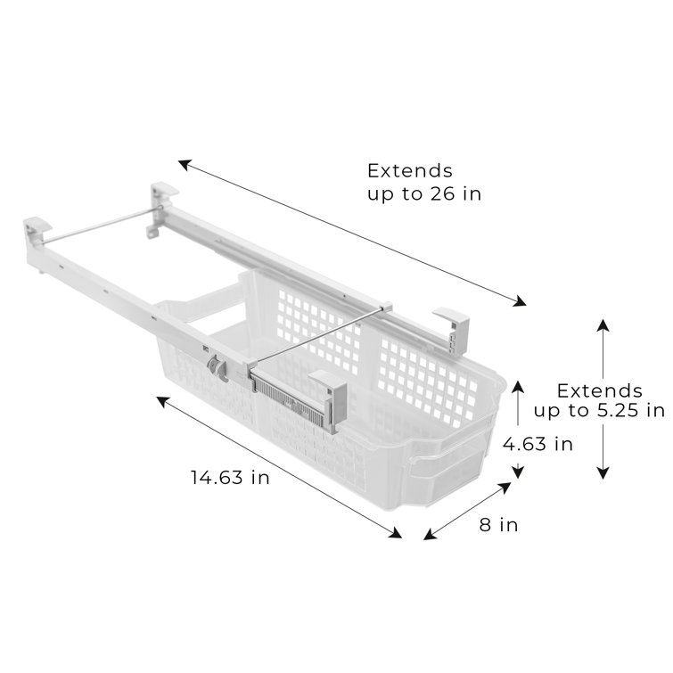 Kitchen Details Clear Medium Refrigerator Shelf Organizer