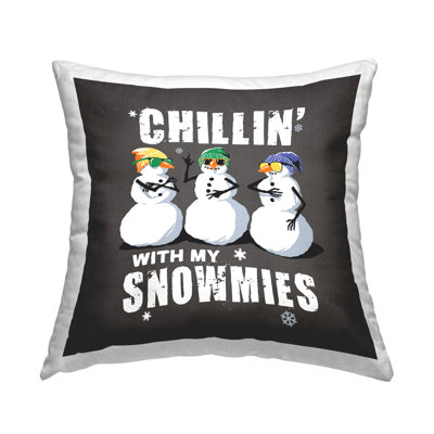 Chillin' With Snowmies Snowmen Decorative Printed Throw Pillow by Jedco Brands, Inc.