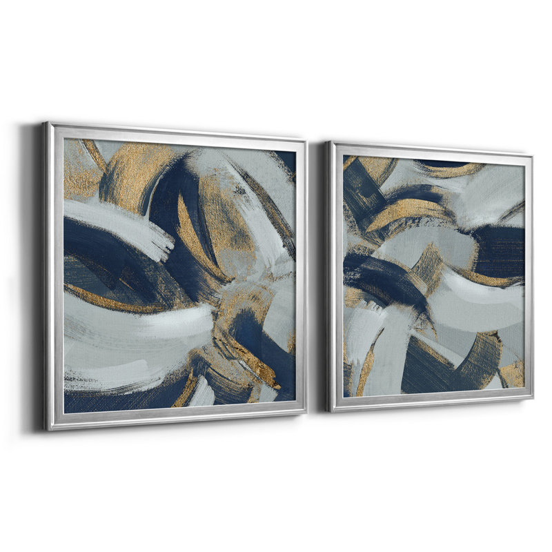 Rustic & Bittersweet I - 2 Piece Single Picture Frame Print on Canvas, Silver, 26.5" H x 26.5" W x 1" D