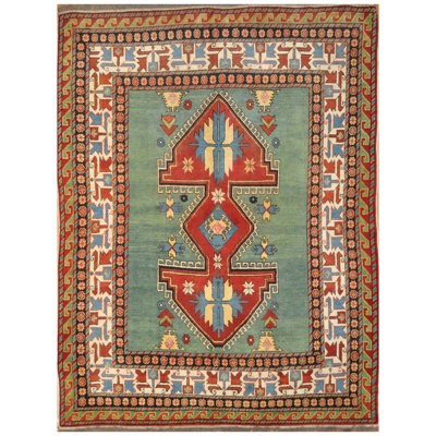 Tapis afghan en laine noué à la main Kazak