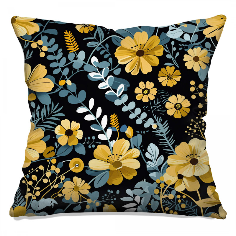 Coussin Floral, 16 x 16 inches