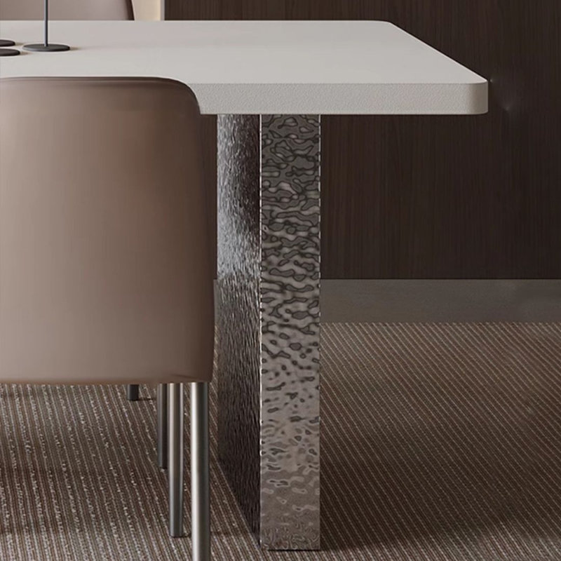 Table de salle à manger Beige, H 29,53 po x L 78,74 po x l 31,5 po