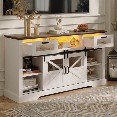 TV Stand For Televisions Up To 65 Inch With Adjustable Led Light
