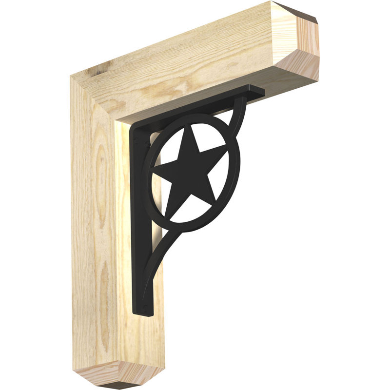 Support simple Ironcrest de 4 po Austin, H 20 po x P 18 po, Sapin Douglas (l 4 po x P 4 po)