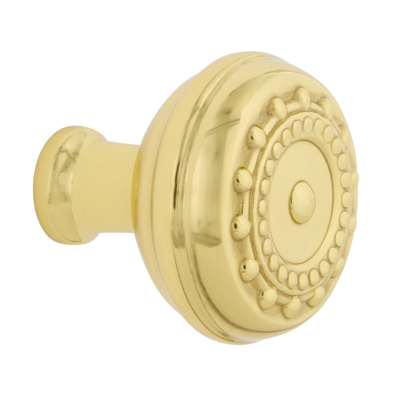 Meadows 1 3/8" Diameter Round Knob, Unlacquered Brass