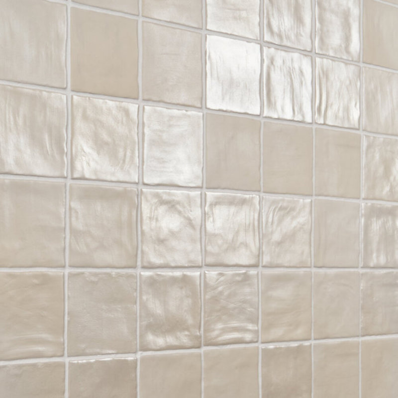 Montauk 4x4 Mixed Finish Ceramic Tile, Cream