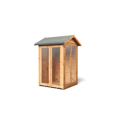 Empire Apex Summerhouse Shiplap Tongue & Groove 4X4 Double Door With Windows