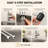 GATUSOO Stainless Steel Modern Kitchen Faucet, Pull-Down360° Swivel Kitchen Faucets with 3 Spray Modes, High ArcSingle Handle Tap, 80mm Extra Long Mount Rod for ThickUS Countertops, CUPC Certified Lead-Free Ceramic Valve,Easy DIY Installation Kit