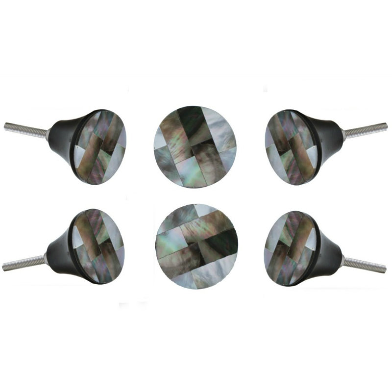 Tahah MOP 1.4" Diameter Mushroom Knob Multipack