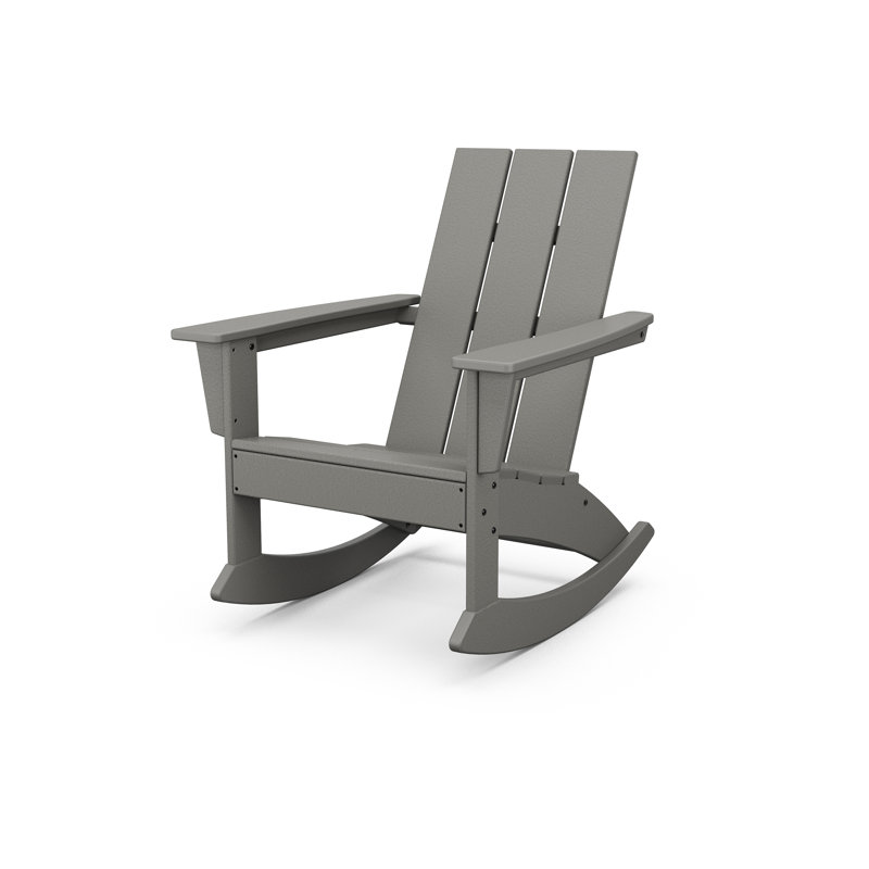 POLYWOOD x Sol 72 Jamarion Adirondack Rocker, Slate Gray
