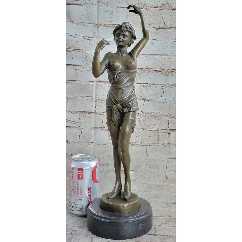 «Hot Cast Bronze Semi Nude Exposed Figurine»