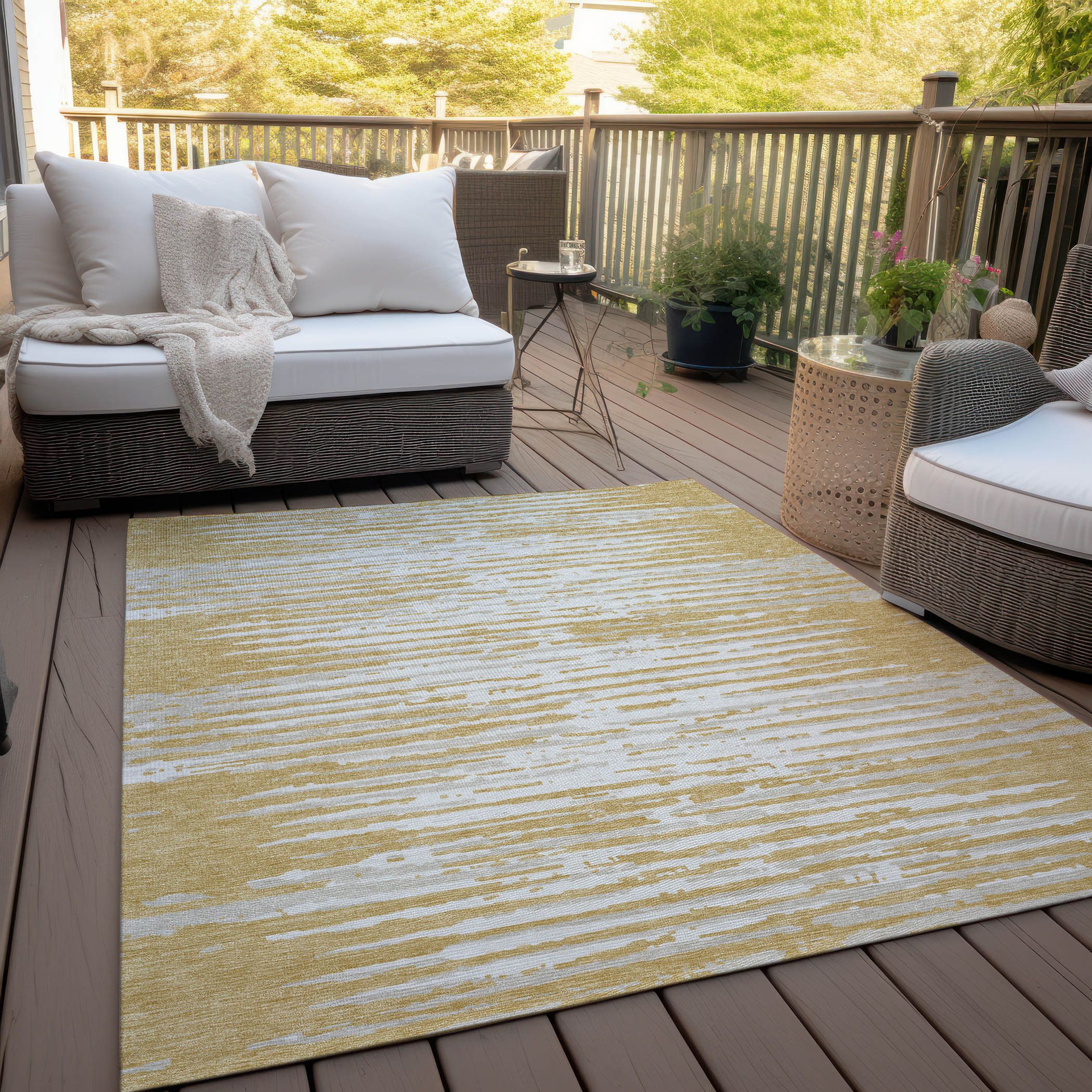 Langley Street Malek Indoor/Outdoor Area Rug with Non-Slip Backing ...