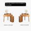 Coiffeuse 29,53 "en bois massif brun simple