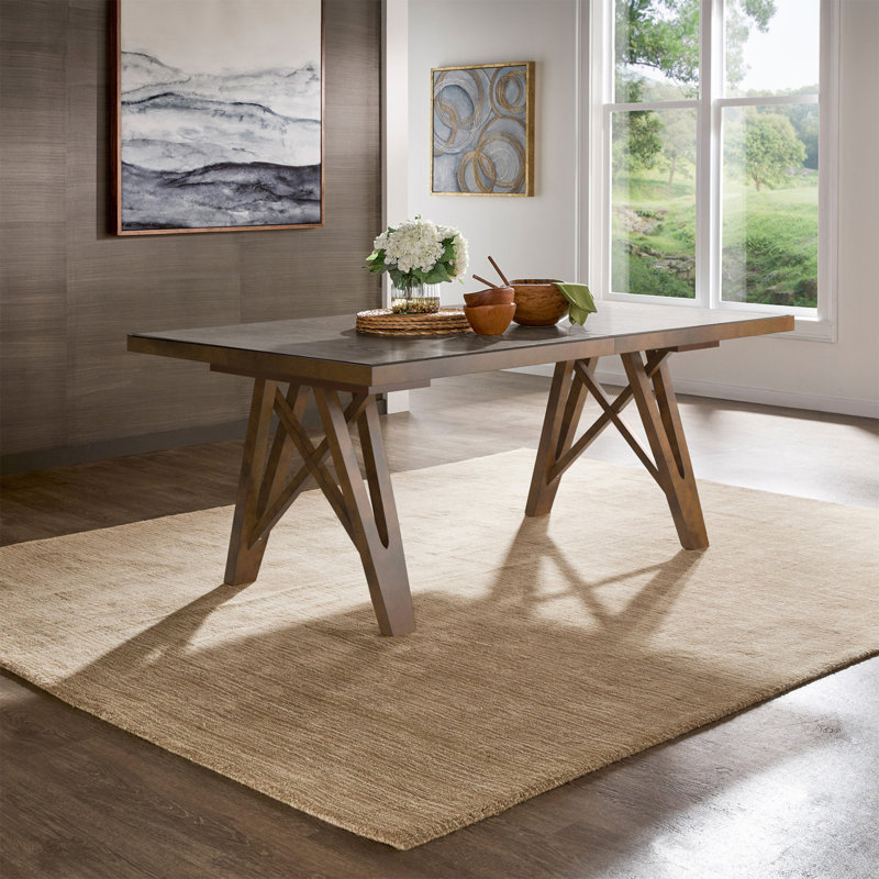 Cipolla Wood Finish 72"-90" Extendable Dining Table, Brown