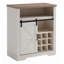 Armoire de rangement Farmhouse avec porte de grange coulissante et tablette à vin