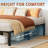 Bed Frame, Heavy Duty Metal Platform Bed Frame with Durable Iron Slat Support and Legs, No Box Spring Required, No Screws Needed, Support Up to 800 LBS, Tool-Free Assembly-999320162